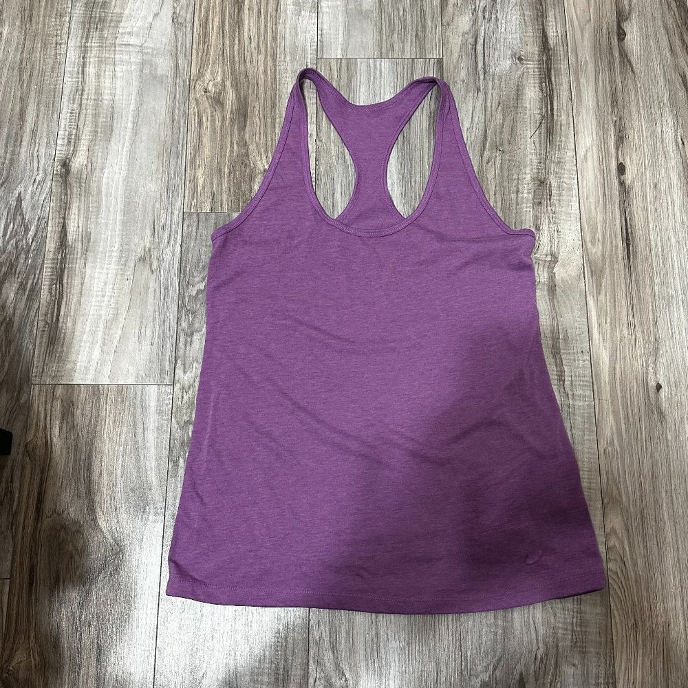 Nike Women's DRI-FIT Loose Fit Swoosh Training Tank-Top Purple Size S
